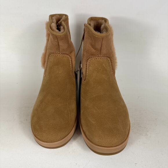 Olukai Pa'ina Hulu Winter Boot Womens 7 Brown Suede Leather Side Zip Booties NWT - Picture 4 of 9
